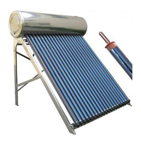 100L, 150L, 200L, 250L, 300L vakuumrør uden tryk solvandvarmer (standard) med 0,5 mm tykkelse af rustfrit stål SUS304 indre tank